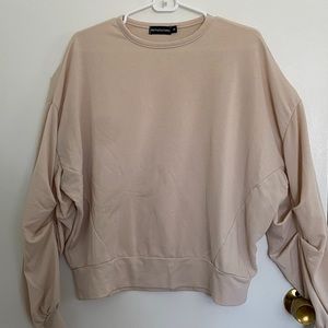 PLT - Nude cozy crew neck